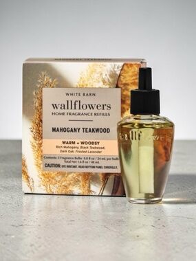 Bath & Body Works Wallflower Refills Mahogany Teakwood 2 Pack Nwt